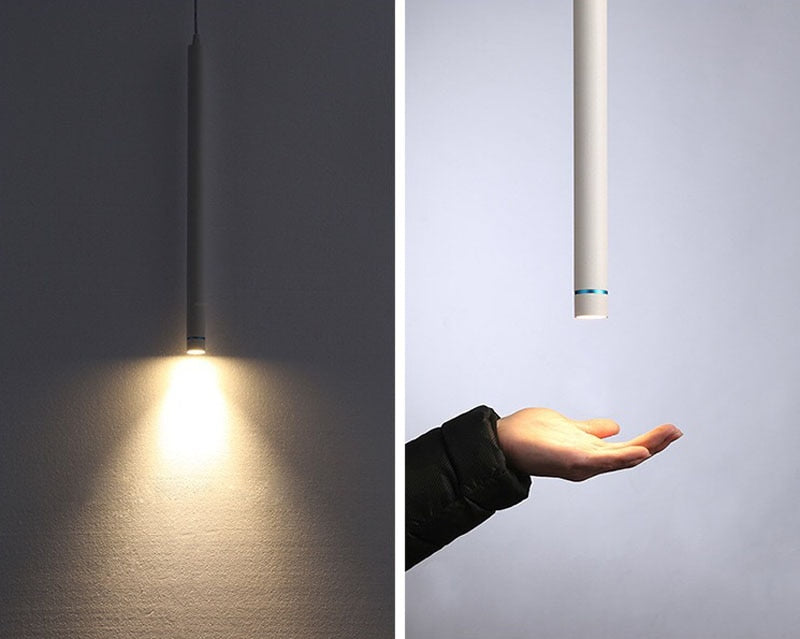 Dimmable 7w LED Pendant Lamp Long Tube downlight Island Dining Room Shop Bar Decoration Cylinder Pipe Lights Cord Pendant Lamps