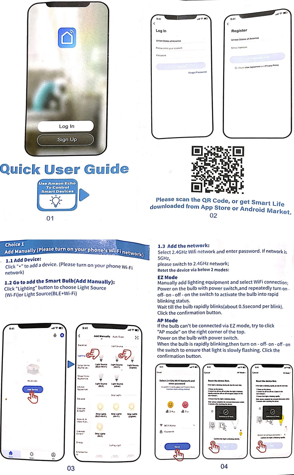 LED Smart Downlight Control Round Spotlight Intelligent Lamps Tuya 8pcs 5W/7W Smart light APP WiFi Ceiling RGB Warm Cold light