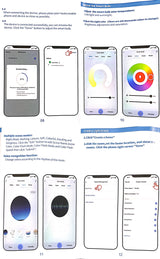 LED Smart Downlight Control Round Spotlight Intelligent Lamps Tuya 8pcs 5W/7W Smart light APP WiFi Ceiling RGB Warm Cold light