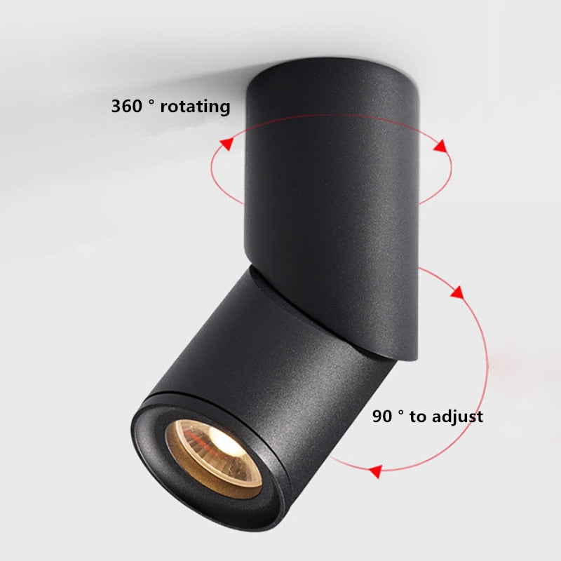 Dimmable Rotating LED Downlights 10W 15W 20W COB LED Ceiling Spot Lights AC110-220V LED Wall Lamp Warm Cold White Indoor Lighting