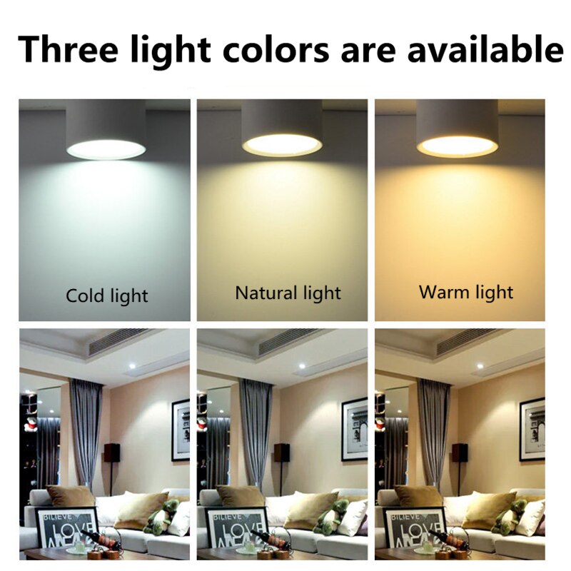 Surface Mounted Ceiling Downlight 5W 10W 15W 20W 85-265V lamp Led downlights Ceiling Spot light +led driver AC85-265V