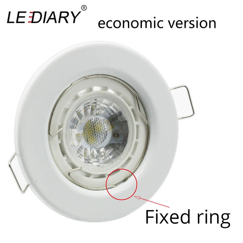 LEDIARY White Recessed LED Ceiling Light Adjustable Frame MR16 GU10 Bulb Changeable Fixture Downlight Holder 75MM 90MM Cut Hole
