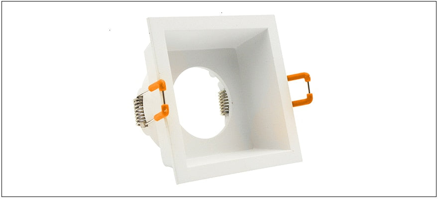 LEDIARY White Recessed LED Ceiling Light Adjustable Frame MR16 GU10 Bulb Changeable Fixture Downlight Holder 75MM 90MM Cut Hole