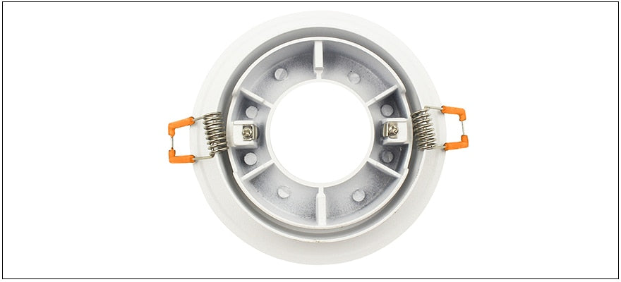 LEDIARY White Recessed LED Ceiling Light Adjustable Frame MR16 GU10 Bulb Changeable Fixture Downlight Holder 75MM 90MM Cut Hole