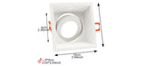 LEDIARY White Recessed LED Ceiling Light Adjustable Frame MR16 GU10 Bulb Changeable Fixture Downlight Holder 75MM 90MM Cut Hole