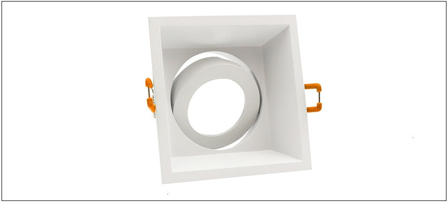 LEDIARY White Recessed LED Ceiling Light Adjustable Frame MR16 GU10 Bulb Changeable Fixture Downlight Holder 75MM 90MM Cut Hole