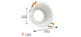 LEDIARY White Recessed LED Ceiling Light Adjustable Frame MR16 GU10 Bulb Changeable Fixture Downlight Holder 75MM 90MM Cut Hole