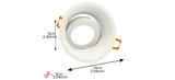 LEDIARY White Recessed LED Ceiling Light Adjustable Frame MR16 GU10 Bulb Changeable Fixture Downlight Holder 75MM 90MM Cut Hole