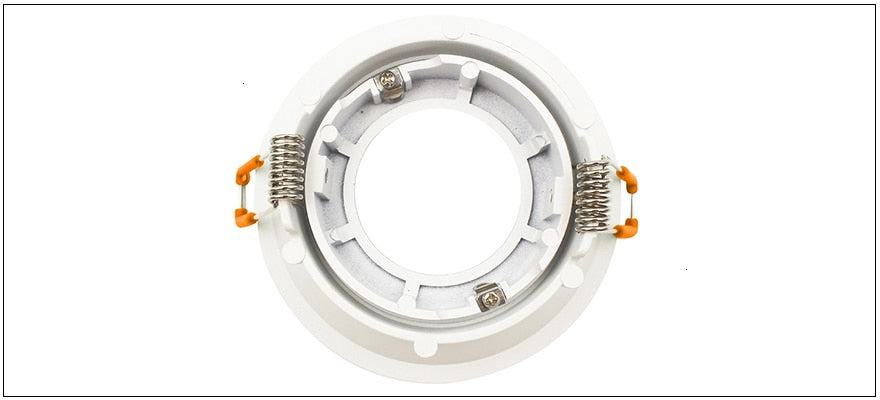 LEDIARY White Recessed LED Ceiling Light Adjustable Frame MR16 GU10 Bulb Changeable Fixture Downlight Holder 75MM 90MM Cut Hole