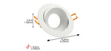LEDIARY White Recessed LED Ceiling Light Adjustable Frame MR16 GU10 Bulb Changeable Fixture Downlight Holder 75MM 90MM Cut Hole