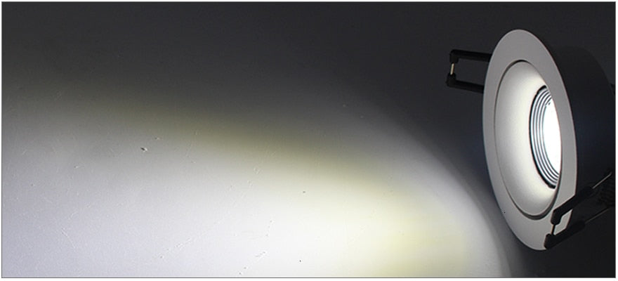 LEDIARY White Recessed LED Ceiling Light Adjustable Frame MR16 GU10 Bulb Changeable Fixture Downlight Holder 75MM 90MM Cut Hole