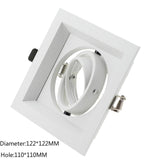 LEDIARY White Recessed LED Ceiling Light Adjustable Frame MR16 GU10 Bulb Changeable Fixture Downlight Holder 75MM 90MM Cut Hole