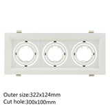 LEDIARY White Recessed LED Ceiling Light Adjustable Frame MR16 GU10 Bulb Changeable Fixture Downlight Holder 75MM 90MM Cut Hole