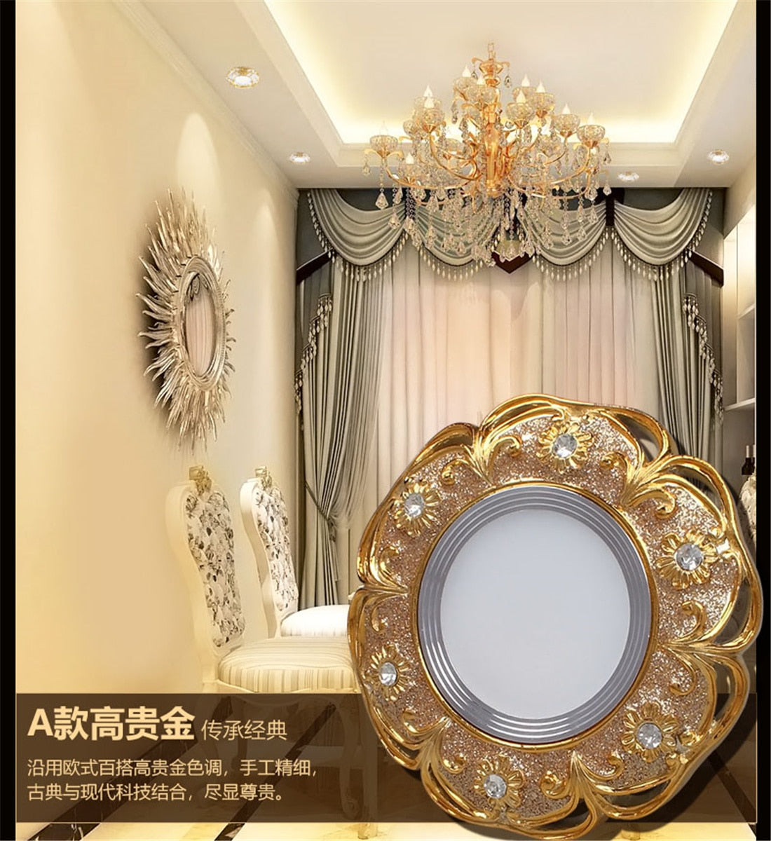 Nordic Luxury Gold White Inlaid Crystal Resin Led Downlight 3W 5W 220V 8Cm Hole Corridor Bathroom Restaurant Spot Recessed Lamp