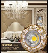 Nordic Luxury Gold White Inlaid Crystal Resin Led Downlight 3W 5W 220V 8Cm Hole Corridor Bathroom Restaurant Spot Recessed Lamp