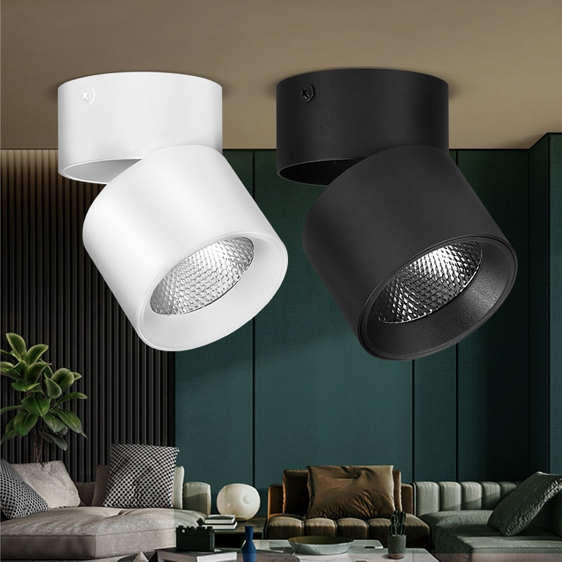 Surface Mounted LED Foldable Downlights Ceiling Spots Fixtures 220V 5W 10W 15W 25W COB Spotlight For Indoor Lighting Home Living Room