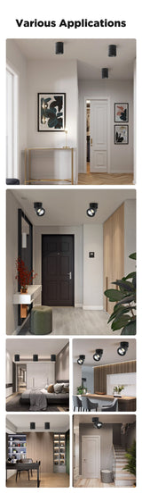 Surface Mounted LED Foldable Downlights Ceiling Spots Fixtures 220V 5W 10W 15W 25W COB Spotlight For Indoor Lighting Home Living Room