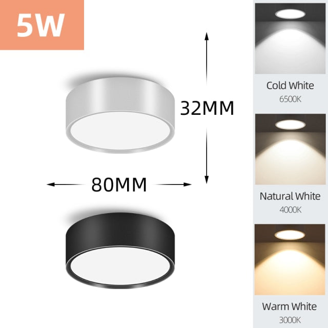Surface Mounted LED Foldable Downlights Ceiling Spots Fixtures 220V 5W 10W 15W 25W COB Spotlight For Indoor Lighting Home Living Room