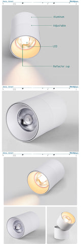 Led Surface Mounted Ceiling Downlight bedroom Adjustable LED Bulb SPOTS DIRIGIBLES Living Room led ceiling spot light fixtures