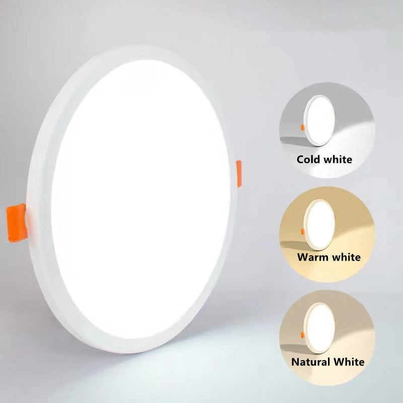 Ultra Thin LED Panel Light 6W 8W 15W 20W Aluminum Round Ceiling Recessed Downlight Open Hole Adjustable AC 85-265V