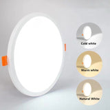 Ultra Thin LED Panel Light 6W 8W 15W 20W Aluminum Round Ceiling Recessed Downlight Open Hole Adjustable AC 85-265V