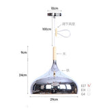 Nordic led chandelier long downlight Kitchen Restaurant Bar cone chandelier decorative chandelier bedside Chandelier