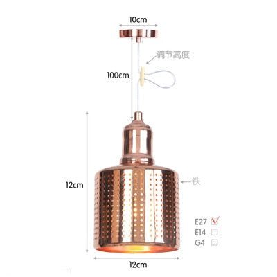 Nordic led chandelier long downlight Kitchen Restaurant Bar cone chandelier decorative chandelier bedside Chandelier