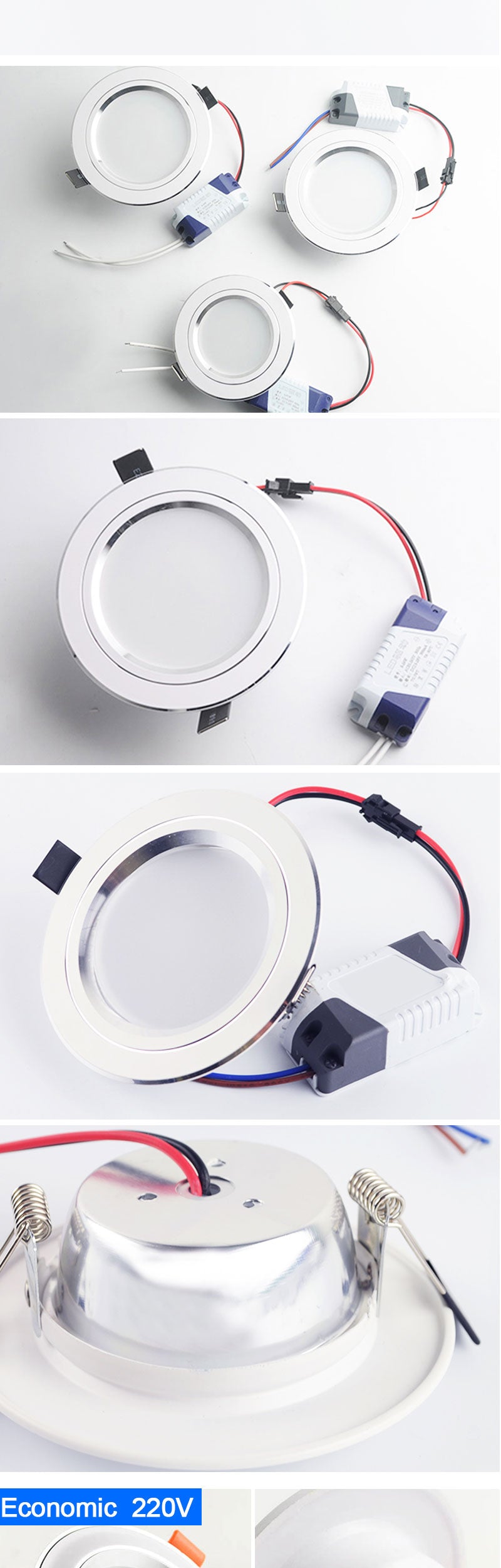 LED Panel Light 220V Spot Light Lamp Ultra Thin Recessed Downlight LED Indoor Lighting Kitchen 5W 9W 12W 18W