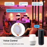 Zigbee LED Downlight WiFi TUYA Smart Life Dimming Spot Lamp 10W RGB Change Warm Cool Light Work With Alexa Google Home