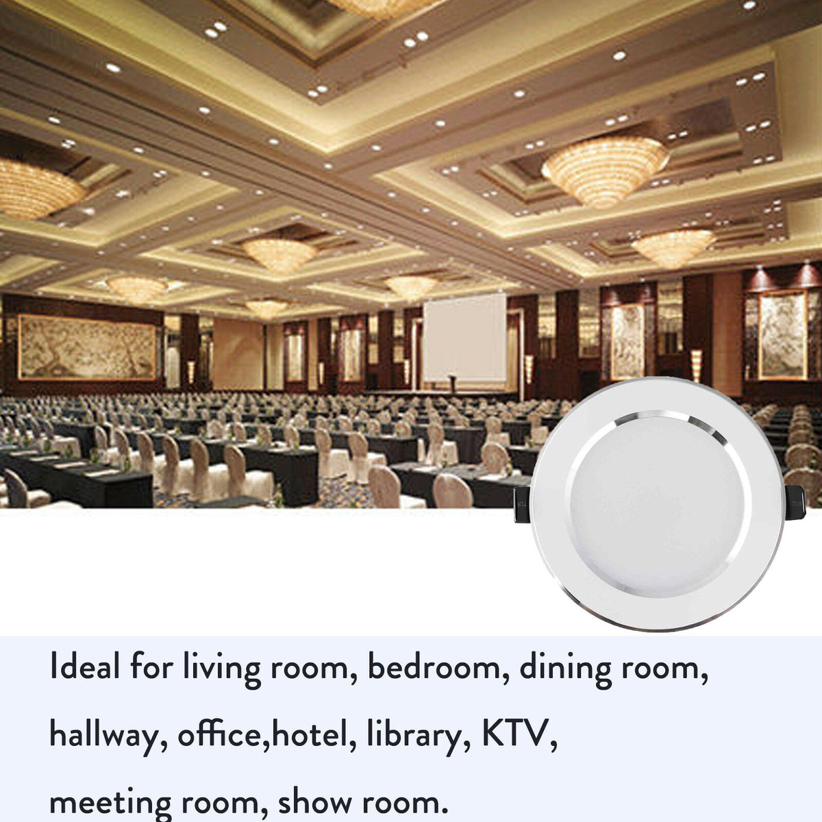 Dimmable LED Ceiling Down Light Recessed Panel Lamp Downlight Ultra-Bright Cool White Warm White AC 220V Spotlight Bulb