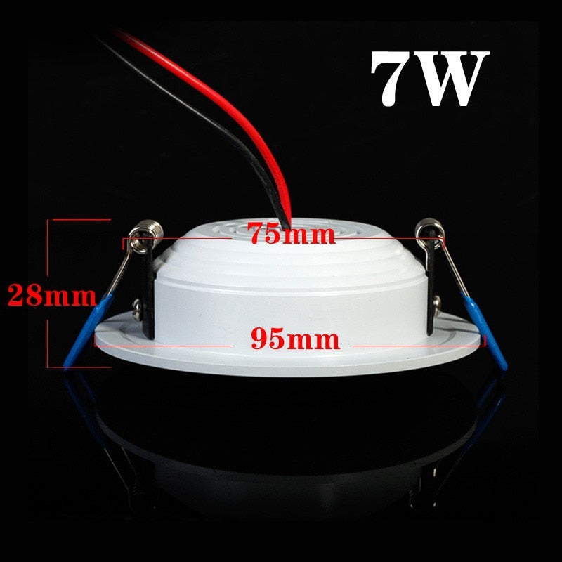 Ultra Bright Round LED Downlight AC 220V 85-265V 3W 5W 7W 9W 12W 15W 18W Aluminum LED Downlight Ceiling Recessed Spotlight