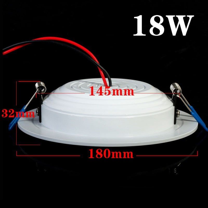 Ultra Bright Round LED Downlight AC 220V 85-265V 3W 5W 7W 9W 12W 15W 18W Aluminum LED Downlight Ceiling Recessed Spotlight