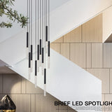 Long Pipeline Chandelier Modern LED Ceiling Lamp Hanging Kitchen Island Dining Cylindrical Downlight Store Indoor Spotlight