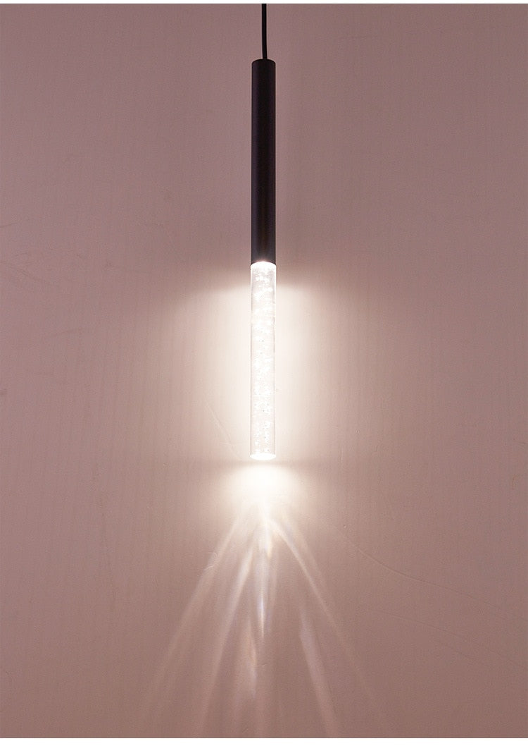 Long Pipeline Chandelier Modern LED Ceiling Lamp Hanging Kitchen Island Dining Cylindrical Downlight Store Indoor Spotlight