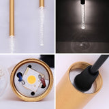 Long Pipeline Chandelier Modern LED Ceiling Lamp Hanging Kitchen Island Dining Cylindrical Downlight Store Indoor Spotlight