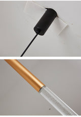 Long Pipeline Chandelier Modern LED Ceiling Lamp Hanging Kitchen Island Dining Cylindrical Downlight Store Indoor Spotlight