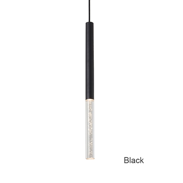 Long Pipeline Chandelier Modern LED Ceiling Lamp Hanging Kitchen Island Dining Cylindrical Downlight Store Indoor Spotlight