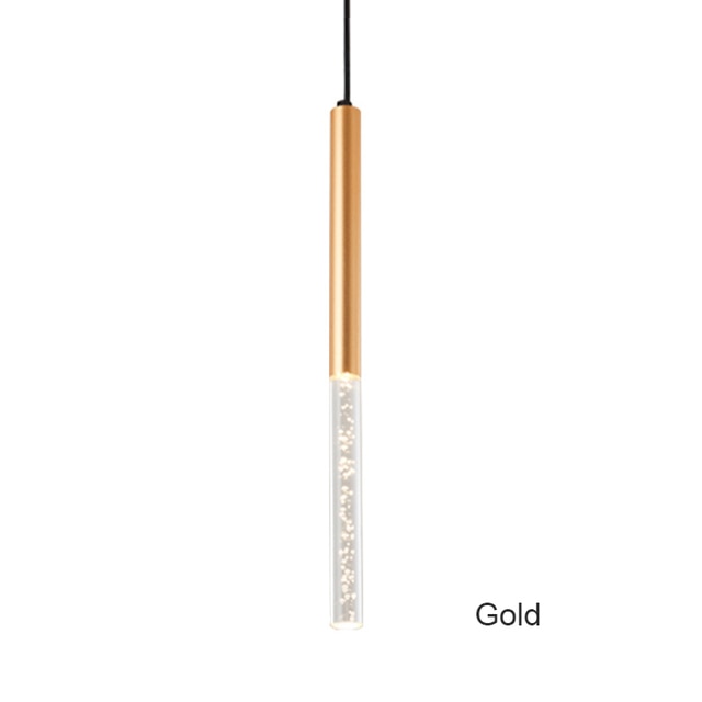 Long Pipeline Chandelier Modern LED Ceiling Lamp Hanging Kitchen Island Dining Cylindrical Downlight Store Indoor Spotlight