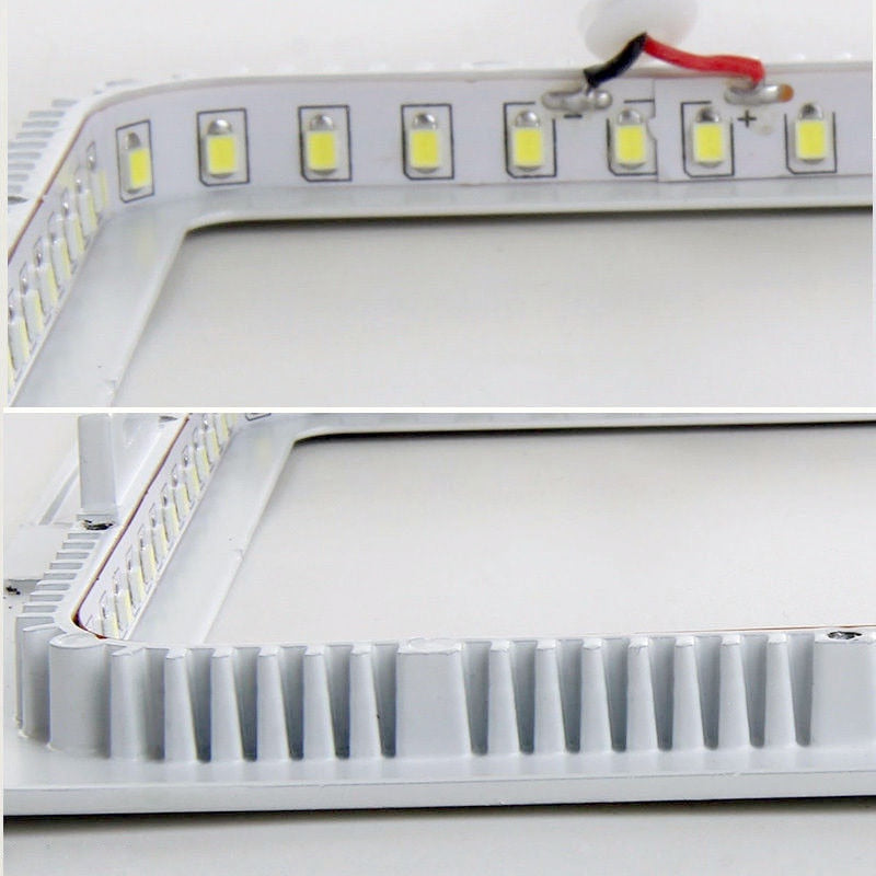 Ultra Thin 6W - 21W Square LED Ceiling Light White Recessed Panel Downlight Spotlight Lamp 110V-240V for Indoor Bedroom Kitchen