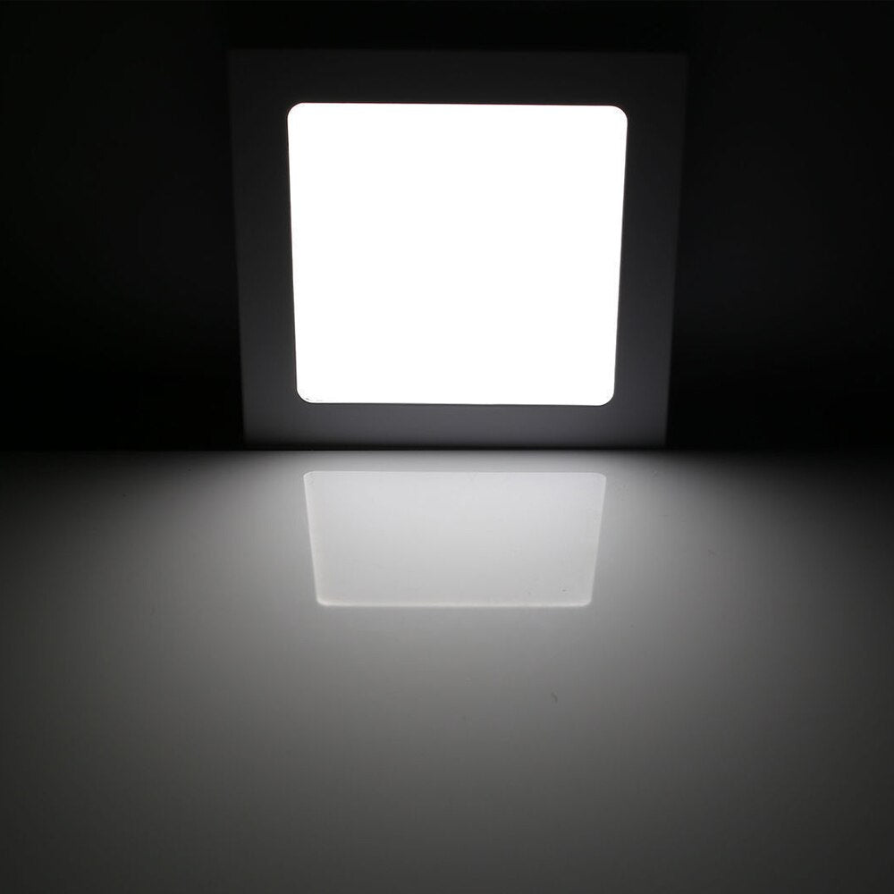 Ultra Thin 6W - 21W Square LED Ceiling Light White Recessed Panel Downlight Spotlight Lamp 110V-240V for Indoor Bedroom Kitchen