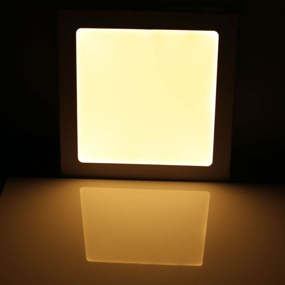 Ultra Thin 6W - 21W Square LED Ceiling Light White Recessed Panel Downlight Spotlight Lamp 110V-240V for Indoor Bedroom Kitchen