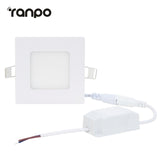 Ultra Thin 6W - 21W Square LED Ceiling Light White Recessed Panel Downlight Spotlight Lamp 110V-240V for Indoor Bedroom Kitchen