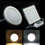 Dimmable Round/Square Glass LED Downlight 6W 9W 12W 18W Recessed LED Panel Light Warm/Natural/Cold White/3 Color AC85-265V+Driver