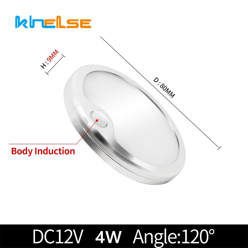 LED Ceiling Light Ultra-thin LED Panel Motion Sensor 12V Spotlights Recessed Daylight LED Infrared Sensor Kitchen Mini Downlight