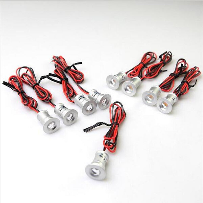 9pcs/lot DC12V 1W LED MINI Downlight Bridgelux Chip Waterproof IP65 LED Spot Light LED Cabinet Light LED Downlight