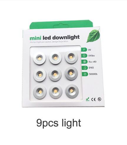 9pcs/lot DC12V 1W LED MINI Downlight Bridgelux Chip Waterproof IP65 LED Spot Light LED Cabinet Light LED Downlight