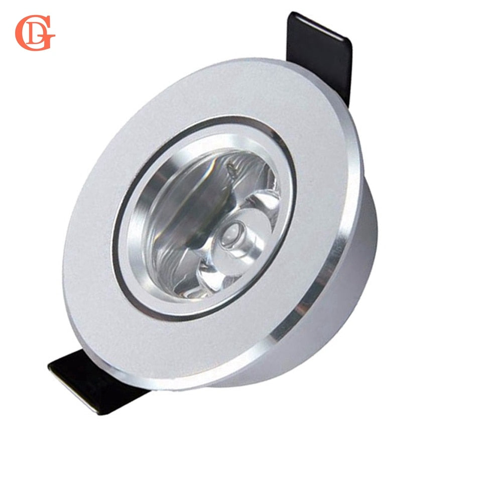 GD 4pcs 1W 3W LED Recessed Spot  110V 220V Dimmable LED Ceiling Fixture Dimmable LED Spot Downlight Interior Home Living Room