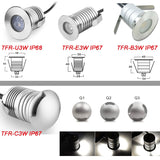 IP67 IP68 3W 12V-24V Underground Spotlight Mini COB Sauna Swimming Pool Lamp LED Floor Outdoor Garden Downlight Lighting