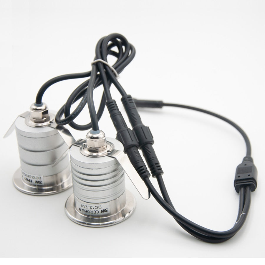 IP67 IP68 3W 12V-24V Underground Spotlight Mini COB Sauna Swimming Pool Lamp LED Floor Outdoor Garden Downlight Lighting