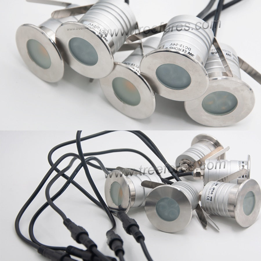 IP67 IP68 3W 12V-24V Underground Spotlight Mini COB Sauna Swimming Pool Lamp LED Floor Outdoor Garden Downlight Lighting